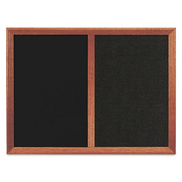 Enclosed Corkboard, 1 Door, 72"x36", 4" Fra